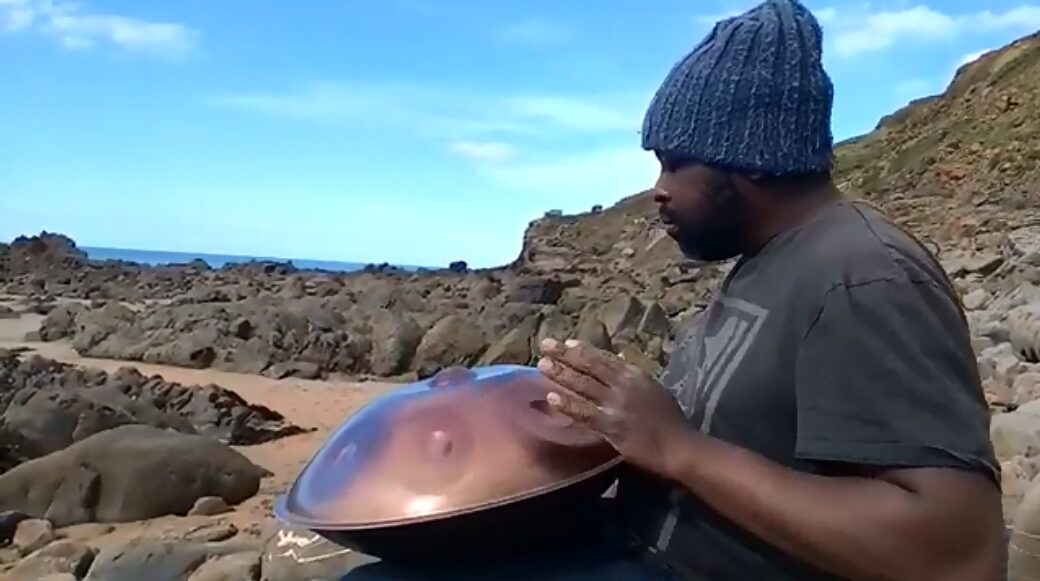 Mark Wilson plays 18" HandPan on the beach